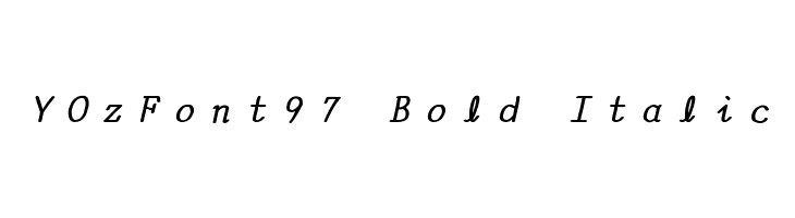 YOzFont97 Bold Italic Font - FFonts.net