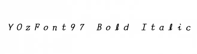 YOzFont97 Bold Italic  नि: शुल्क फ़ॉन्ट्स डाउनलोड