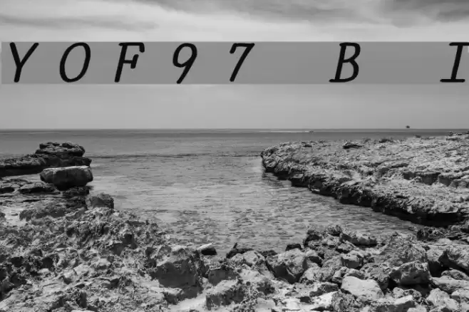 YOzFont97 Bold Italic Font examples