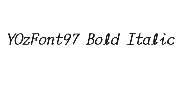 YOzFont97 Bold Italic Logo