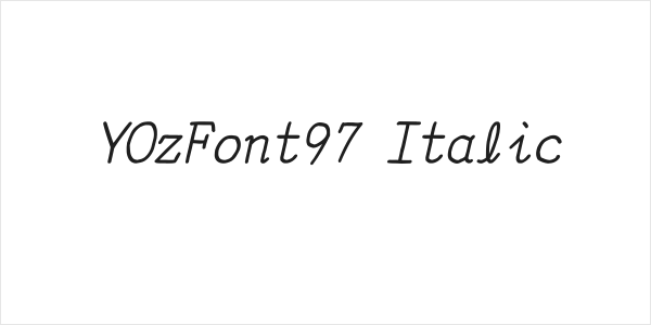 YOzFont97 Italic Logo