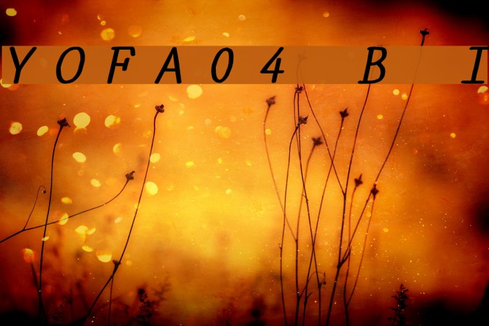 YOzFontA04 Bold Italic Шрифта examples