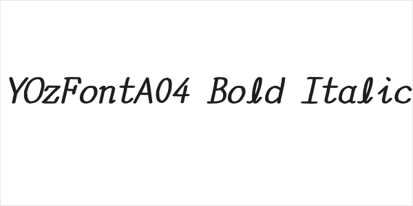 YOzFontA04 Bold Italic Logo