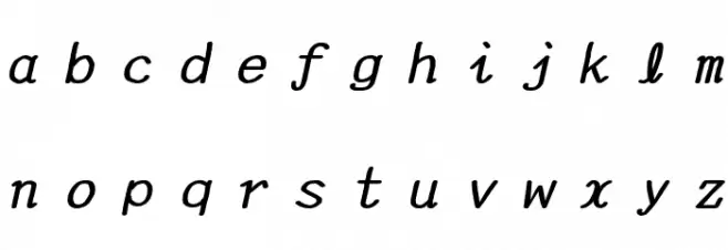 YOzFontA04 Bold Italic Шрифта строчной