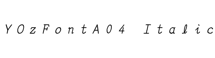 YOzFontA04 Italic Font