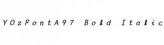 YOzFontA97 Bold Italic  Descarca Fonturi Gratis