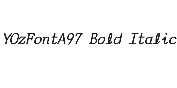 YOzFontA97 Bold Italic Logo