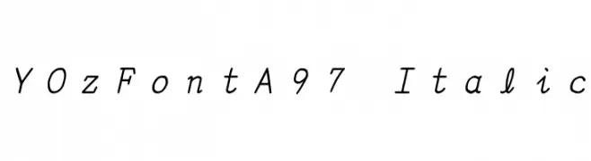 YOzFontA97 Italic  Descarca Fonturi Gratis