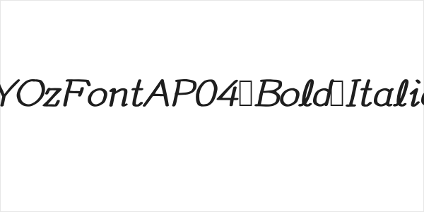 YOzFontAP04 Bold Italic Logo