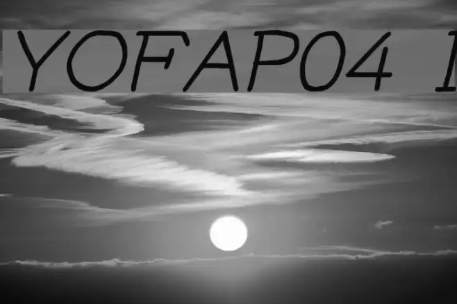 YOzFontAP04 Italic Schriftart examples