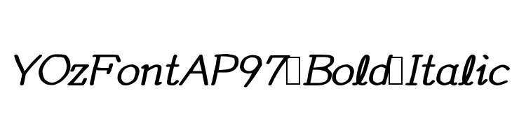 YOzFontAP97 Bold Italic  Frei Schriftart Herunterladen