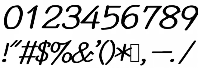 YOzFontAP97 Bold Italic Font OTHER CHARS