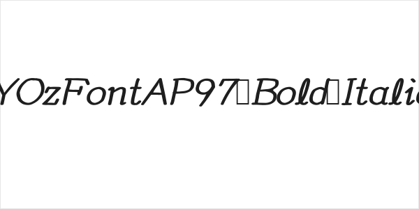 YOzFontAP97 Bold Italic Logo
