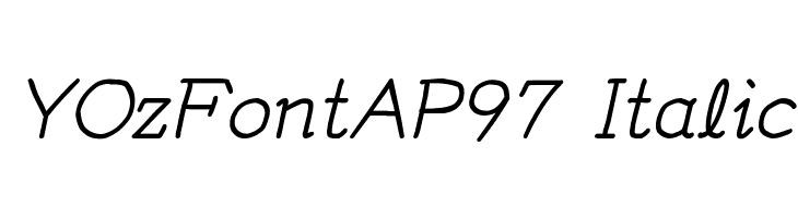 YOzFontAP97 Italic  免费字体下载