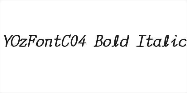 YOzFontC04 Bold Italic Logo