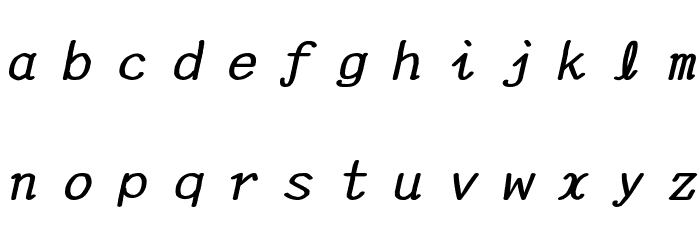 YOzFontC04 Bold Italic Font LOWERCASE