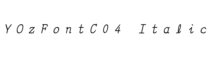 YOzFontC04 Italic Font
