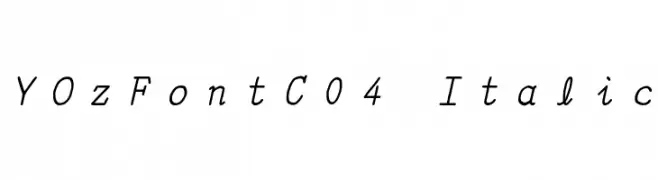 YOzFontC04 Italic  Frei Schriftart Herunterladen