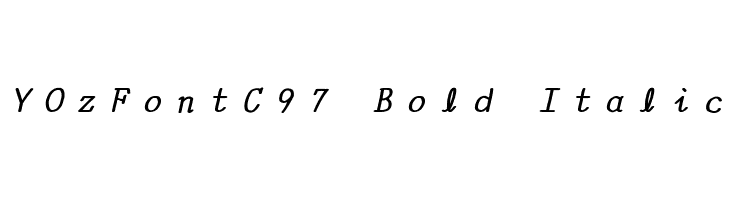 YOzFontC97 Bold Italic Font
