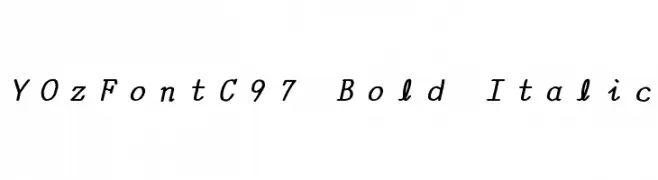 YOzFontC97 Bold Italic  Descarca Fonturi Gratis