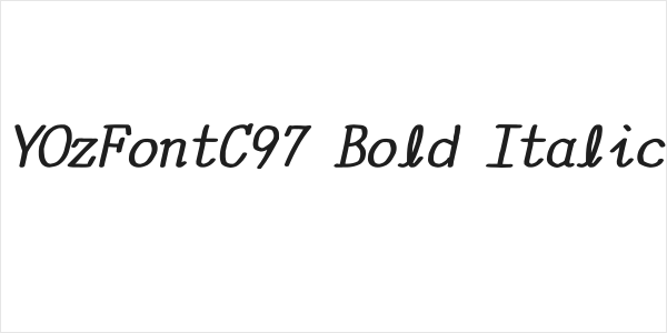 YOzFontC97 Bold Italic Logo