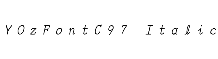 YOzFontC97 Italic Font
