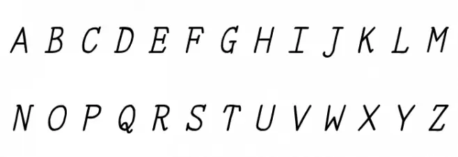 YOzFontC97 Italic Fuentes MAYÚSCULAS