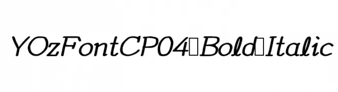 YOzFontCP04 Bold Italic  لخطوط تنزيل