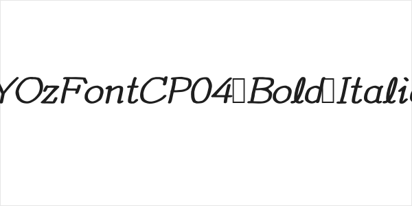 YOzFontCP04 Bold Italic Logo