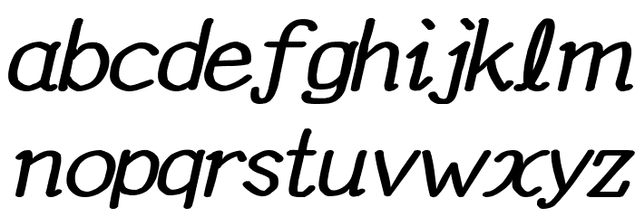 YOzFontCP04 Bold Italic Font LOWERCASE