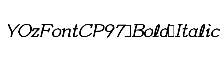 YOzFontCP97 Bold Italic Font