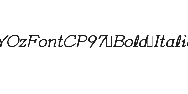 YOzFontCP97 Bold Italic Logo