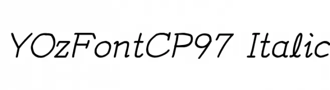 YOzFontCP97 Italic  Descarca Fonturi Gratis