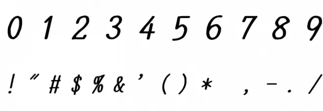 YOzFontE04 Bold Italic Font OTHER CHARS