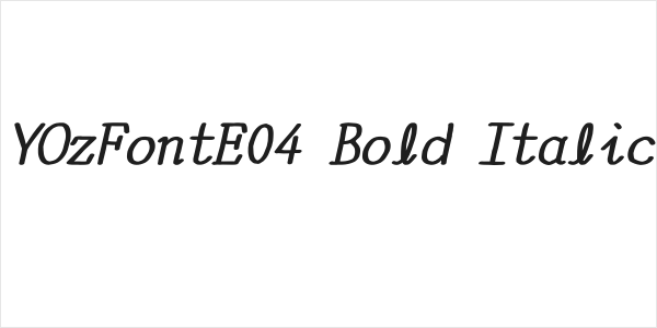 YOzFontE04 Bold Italic Logo