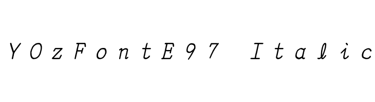 YOzFontE97 Italic Font