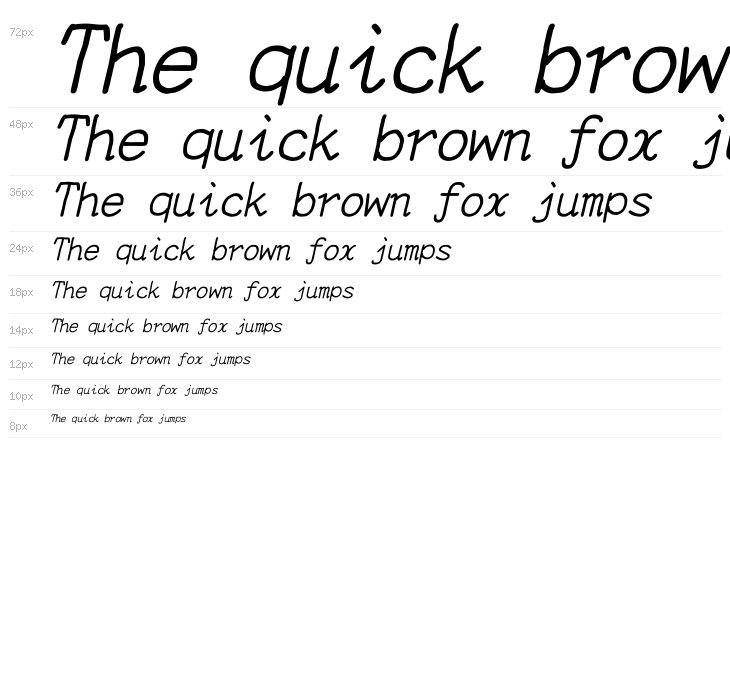 YOzFontE97 Italic Waterfall