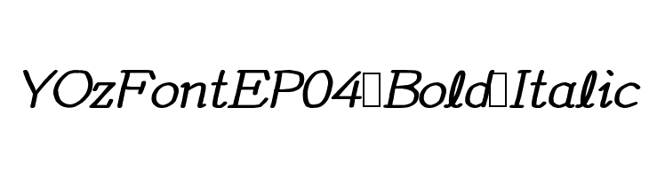 YOzFontEP04 Bold Italic Font
