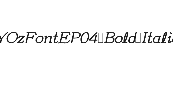 YOzFontEP04 Bold Italic Logo