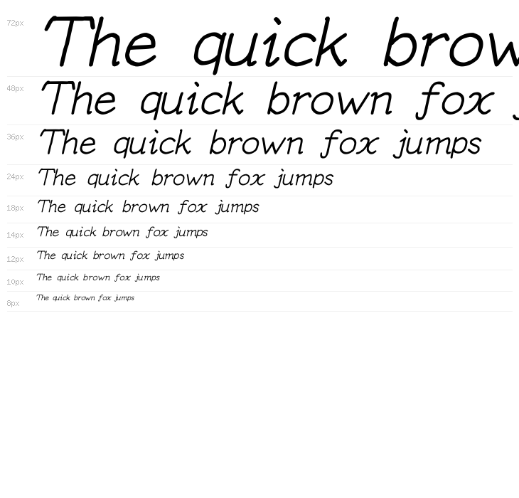 YOzFontEP04 Italic Waterfall