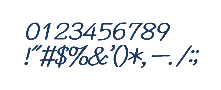 YOzFontEP97 Bold Italic Other Characters