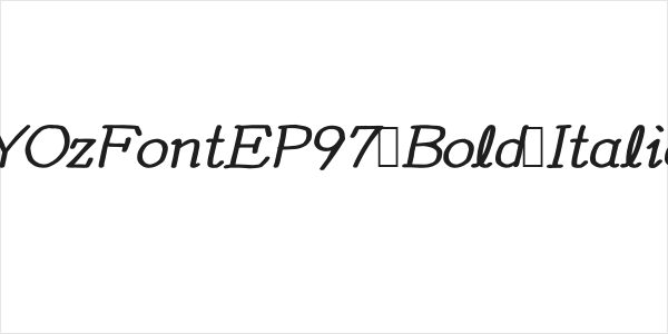 YOzFontEP97 Bold Italic Logo