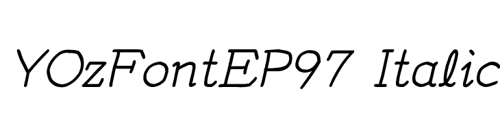 YOzFontEP97 Italic  font caratteri gratis