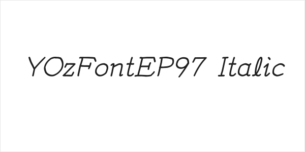 YOzFontEP97 Italic Logo