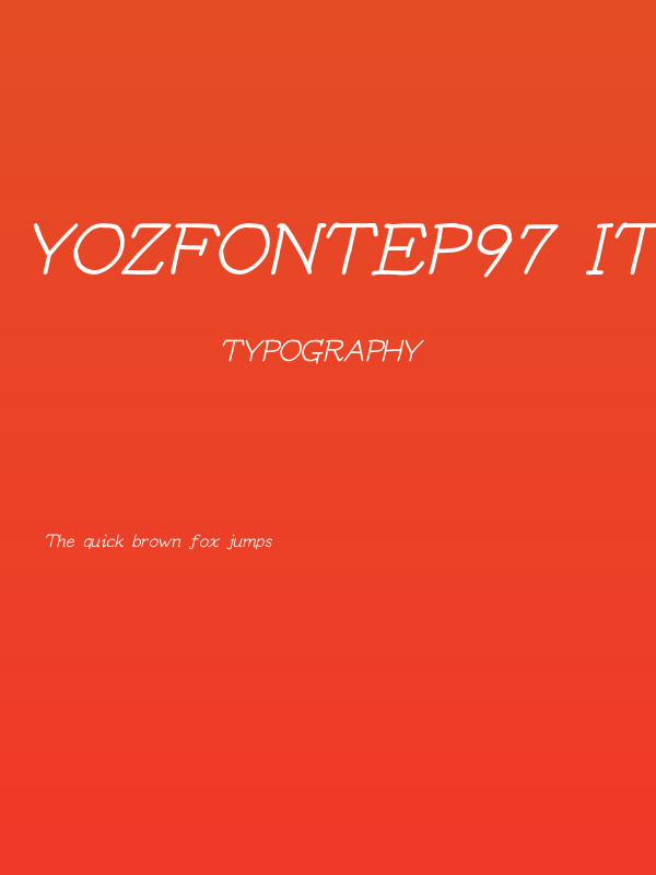 YOzFontEP97 Italic Poster