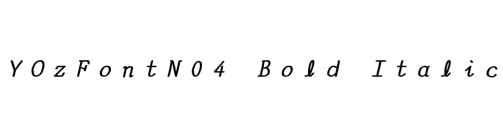YOzFontN04 Bold Italic  免费字体下载