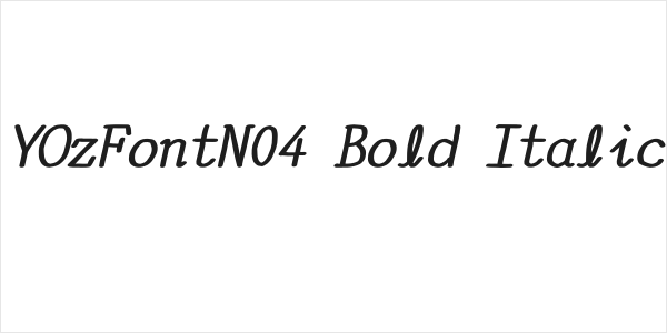 YOzFontN04 Bold Italic Logo