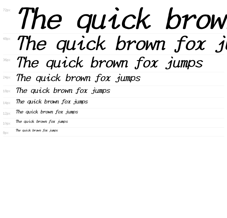 YOzFontN04 Bold Italic Waterfall