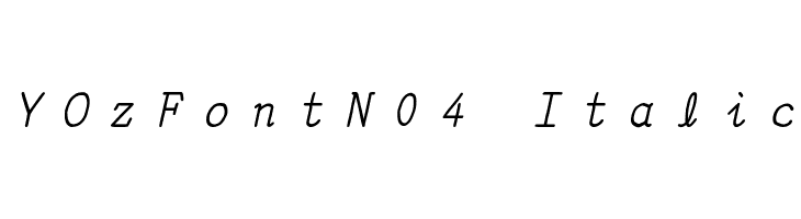 YOzFontN04 Italic Font