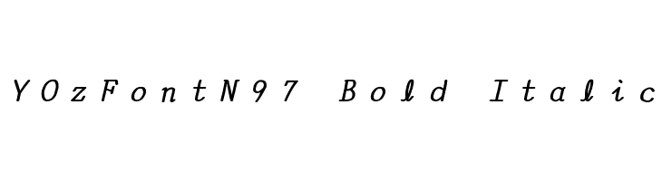 YOzFontN97 Bold Italic Font